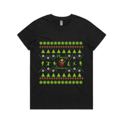 Ugly Christmas T-Shirt - AS Colour - Women's Maple Crew Tee (Regular Fit) Thumbnail
