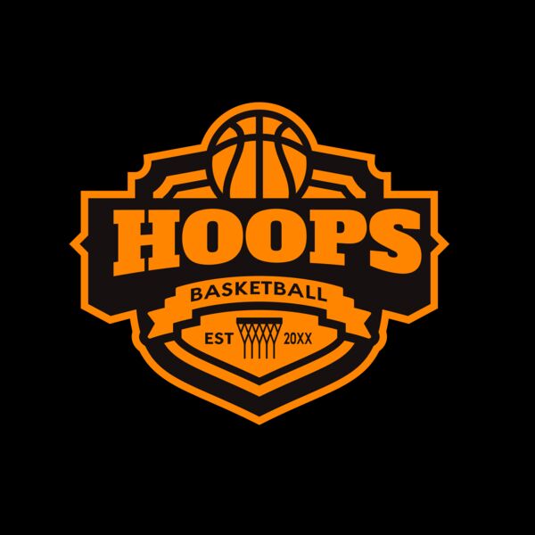 Hoops Basketball logo template 04 Thumbnail